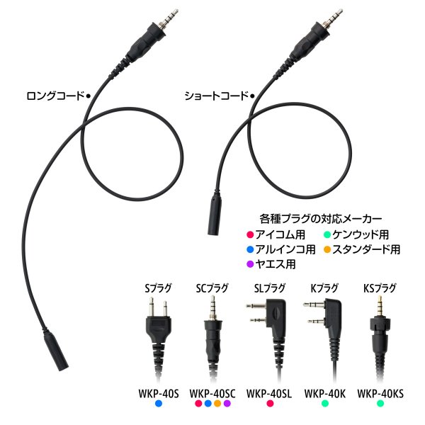 画像1: WORKIE（ワーキー）セパレートイヤホンマイク用プラグコード (1)
