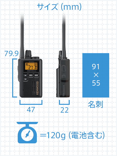 サイズ 79.9*47*22 重量=120g(電池含む)